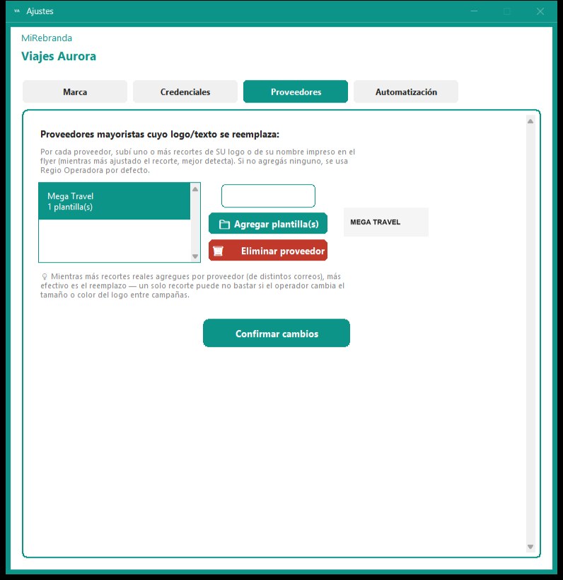 Ajustes de proveedores mayoristas
